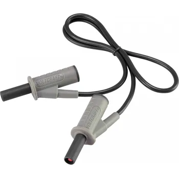 Měřicí kabel Velmi ohebné bezpečnostní měřicí kabely [lamelová zástrčka 4 mm - lamelová zástrčka 4 mm] 0.50 m;černá;MSB-501 10 A