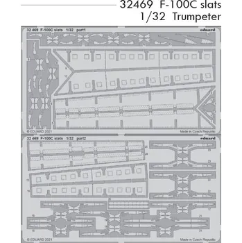 Plastikový model Eduard 1/32 F-100C slats (TRUMPETER)