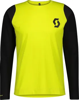 cyklistický dres Scott Trail Progressive LS Sulphur Yellow/Black L