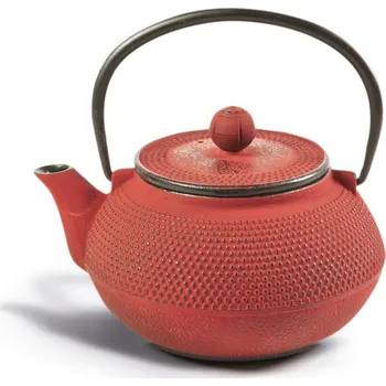 Konvice na čaj Manu tea Litinová čajová konvice se sítkem 800 ml červená
