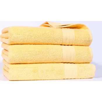 Ručník SET ručník JESSICA 50x100cm žlutá 450g 4ks + 1ks zdarma