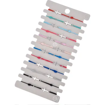 Náramek Náramek přátelství provázkový Křížek - 12 ks sada (Výhodná SADA 12 ks )