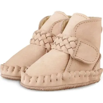 Kojenecké oblečení Donsje Mace Lining Zateplené kožené capáčky - Powder Velikost: 6-12 měsíců