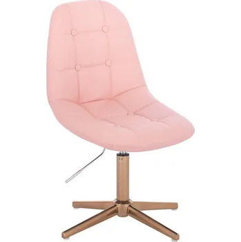 LuxuryForm DESIGN Kosmetická židle SAMSON na zlatém kříži - růžová