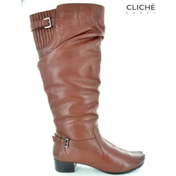 Dámské kozačky Kozačky Madina, hnědá, pouze vel 43, respektive 41 43