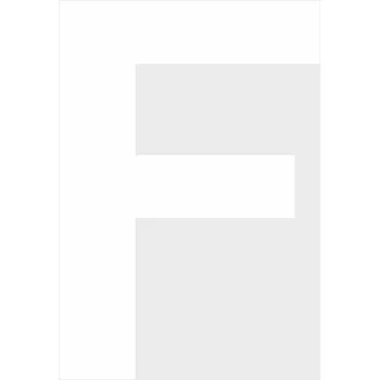 Barva ve spreji ŠABLONY plast písmena - F plast 0,5 mm výška znaku 500 mm