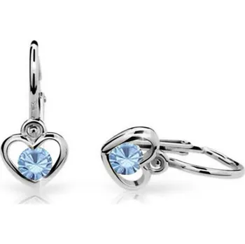 Náušnice Zlaté dětské náušnice srdíčka z bílého zlata