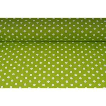 Plátno bavlněné zelené jemné puntíky, metráž, látky