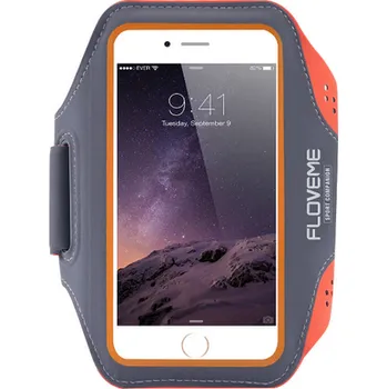 Pouzdro na mobilní telefon Sportovní obal na ruku velikost L oranžový (kryt neboli pouzdro na iPhone 6 Plus / 6s Plus)