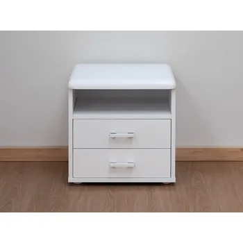 Noční stolek BMB Adriana noční stolek dvouzásuvkový - buk Moření: černá, Provedení: Jádrový buk cink