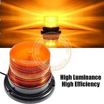 Maják Výstražný LED maják, 12/24V, oranžový, magnet
