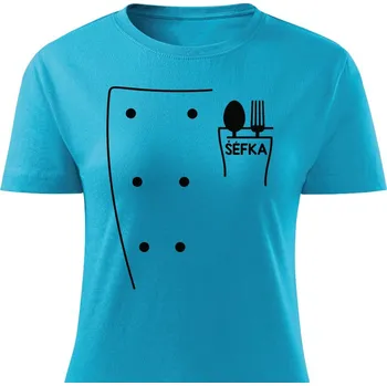 Dámské tričko Dámské tričko Rondon pro šéfkuchařku Barva: Tyrkysová, Velikost: XL