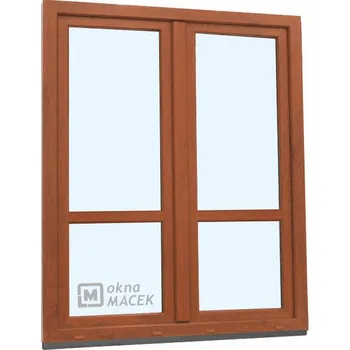 Vchodové dveře Plastové balkonové dveře - KNIPPING 70 AD, 1500x2000 mm, O+OS klapačka, s příčkou, zlatý dub Otevírání: pravé, Barva, imitace: zlatý dub/bílá (jednostranně), Provedení: jednostranná klika + madýlko + PVC rám + příslušenství a montážní materiál zdarma