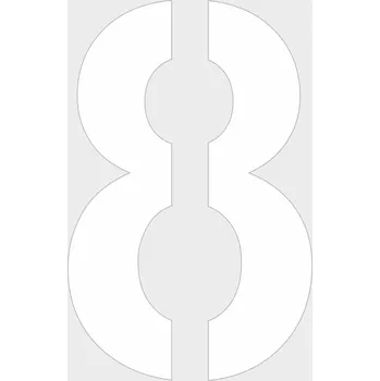 Barva ve spreji ŠABLONY plast čísla - 8 plast 0,5 mm výška znaku 200 mm