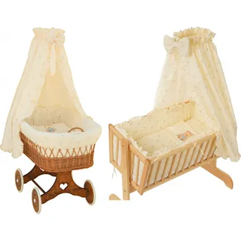 Nebesa nad Mojžíšův košík pro miminko a kolébky - Scarlett Méďa - béžová