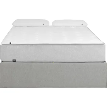 Postel Světle šedá látková postel Kave Home Matters 150 x 190 cm