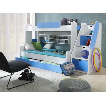 Dětská postel Nábytek PEGAS s.r.o. Patrová postel SEGAN, modrá