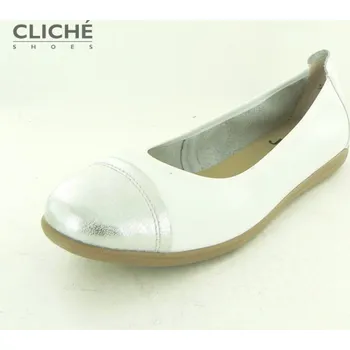 Dámské baleríny Nadměrné bílé baleríny Jana, vel 42, 45 42