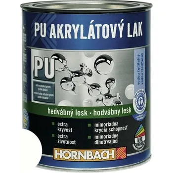 Lak na dřevo Barevný lak Hornbach PU akrylátový na vodní bázi 2 l ledově bílá hedvábný lesk
