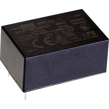Měnič napětí MEAN WELL IRM-02-12S AC/DC zdroj do DPS 12 V/DC 167 mA 2 W