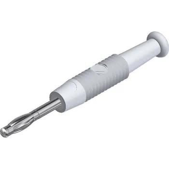 Krokosvorka SKS Hirschmann MSTF 2 ws banánek zástrčka, rovná Ø pin: 2 mm bílá 1 ks