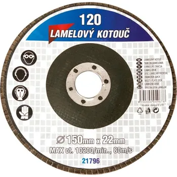 Řezný kotouč Kotouč lamelový brusný 150mm, hrubost 120