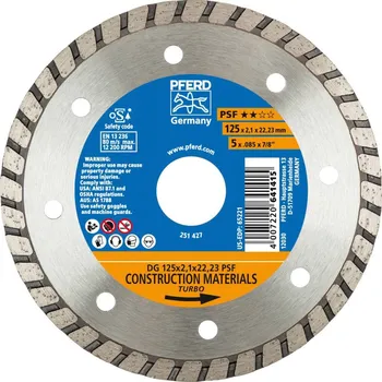 PFERD TOOLS 68012222 Dg Psf diamantový řezný kotouč Průměr 125 mm Ø otvoru 22.23 mm 1 ks