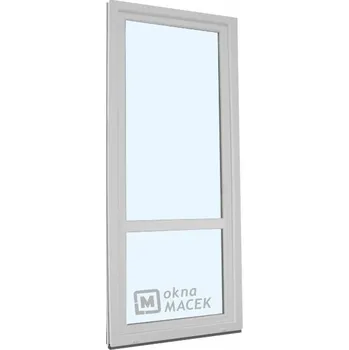 Vchodové dveře Plastové balkonové dveře - KNIPPING 70 AD, 700x2000 mm, OS, s příčkou, bílá Otevírání: levé, Provedení: jednostranná klika + madýlko + PVC rám + příslušenství a montážní materiál zdarma