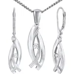 Stříbrná souprava šperků TESSA - náušnice a přívěsek