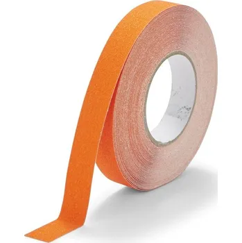 Výstražná páska Oranžová korundová protiskluzová páska FLOMA Standard - 18,3 x 2,5 cm tloušťka 0,7 mm