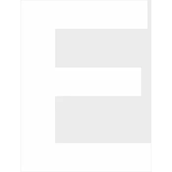 Barva ve spreji ŠABLONY plast písmena - E plast 0,5 mm výška znaku 200 mm