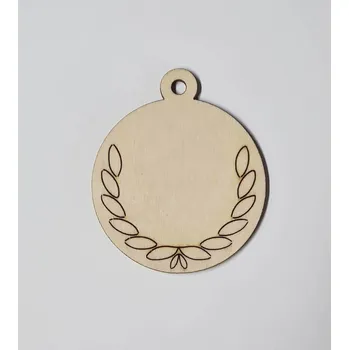 Jednorázové nádobí Medaile dřevěná kulatá vzor 1 polotovar , balení 30 ks nebo 50 ks - 30 ks / Menší velikost