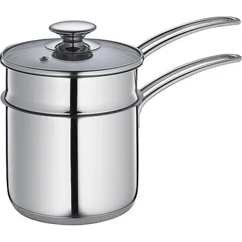 Hrnec Küchenprofi COOK CAPRI Hrnec na vodní lázeň se skleněnou poklicí 1,5 l nerez