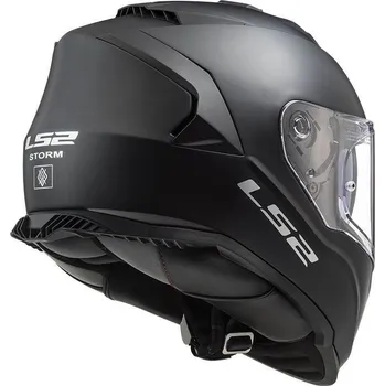 Helma na motorku LS2 FF800 STORM SOLID MATT BLACK matná černá integrální helma XL