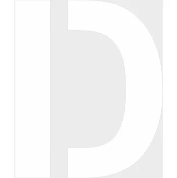 Barva ve spreji ŠABLONY plast písmena - D plast 0,5 mm výška znaku 200 mm