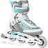Kolečkové brusle Spokey Prime Pro bílé/tyrkysové