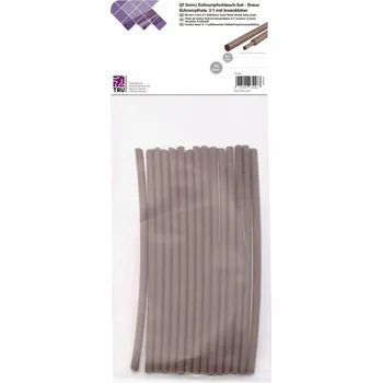 TRU COMPONENTS T1902CA027 sada smršťovacích bužírek hnědá 3 mm 1 mm Poměr smrštění:3:1 15 ks