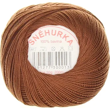 Příze Niťárna Česká Třebová Sněhurka čokoládově hnědá 7884