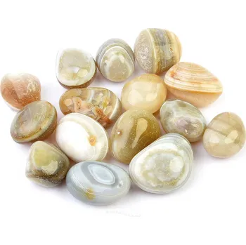 Přírodní kámen Šedý pruhovaný achát vel.S/M Indie