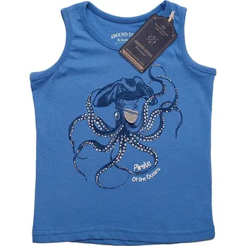 Chlapecké tričko Ebound chlapecký modrý nátělník s chobotnicí Velikost: 98