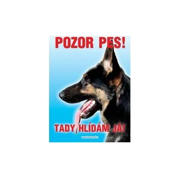 Značení Grel nálepka pozor pes německý ovčák černý