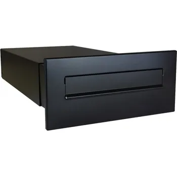 Poštovní schránka 1x poštovní schránka B-042 k zazdění do sloupku + čelní deska bez jmenovky ČD-4 - RAL 9005 MAT. - ČERNÁ