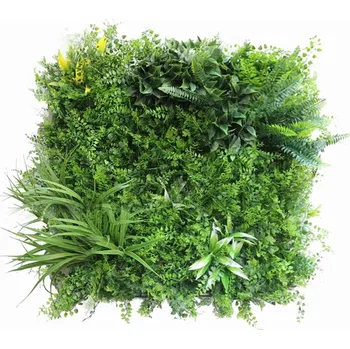 umělá květina Umělá živá zelená stěna MIX, 50 x 50cm, plocha 0,25m2