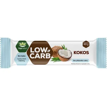 Čokoládová tyčinka Topnatur Low Carb 40 g kokos