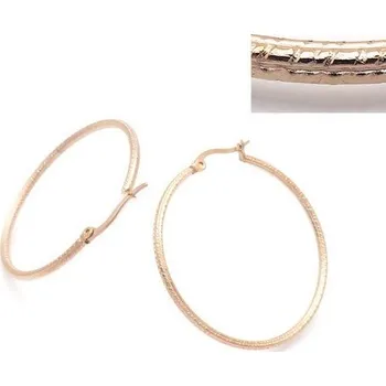 Náušnice Náušnice kruhy z chirurgické oceli růžové zlato 20915