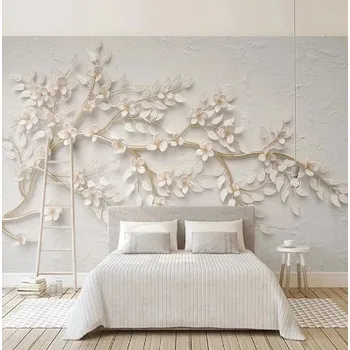 Fototapeta Solution Media 3D tapeta - Zlatá větev s květy MU2967 3 - 3D Relief - Vliesová tapeta - 320g/m2