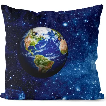 Dekorativní polštářek Polštář Země 40x40 cm (Velikost: 40 x 40 cm)