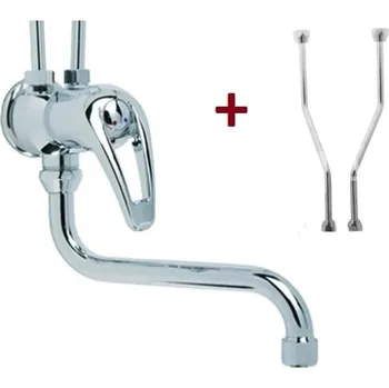 Vodovodní baterie Dřezová baterie Geos AGT Geos s otočným raménkem a připojovacími hadičkami chrom GL8700TCR