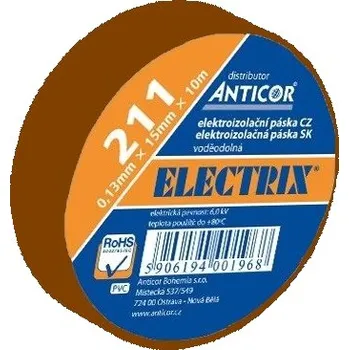 kabelová chránička Anticor 211P/15mm x 10m PVC hnědá - 10ks