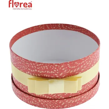 Dárková krabička Dárková krabička Florea round red medium 16,5x8cm
